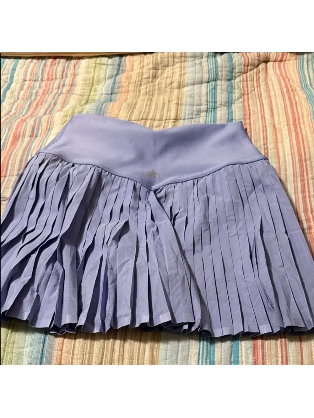 ALO Yoga Lavender Pleated Mini Skirt